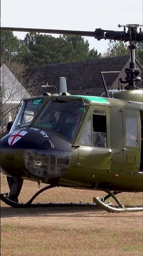 iconic UH-1 Huey Engine startup sequence #militaryhelicopter #hueyhelicopter #uh1huey