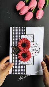 Handmade beautiful ❤️❤️birthday card 💌💌 #cardmaking #cardideas