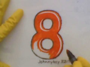 how to draw Graffiti Number 8 with highlights step by doodle sketch tutorial learn eight #Shorts