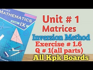 Exercise 1.6 Q.1(all parts), Class 9th Maths Kpk|| All kpk Boards.