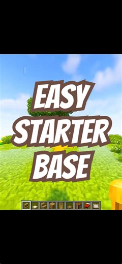 Easy Starter Base in Minecraft #easytricks #simpletips #minecraft #minecraftshorts #starterbase