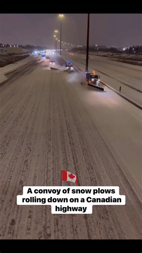 Givey Soquite on Instagram: "❄️🇨🇦❄️ A convoy of snow plows rolling down a Canadian highway ❄️ No chaos. No complaints. Just teamwork, precision, and quiet determination. As Canadians… this is how we do it. 🇨🇦 #CanadaStrong #SnowPlowConvoy #CanadianWinter #HighwayHeroes #WinterReady #TrueNorth #SnowStormResponse"