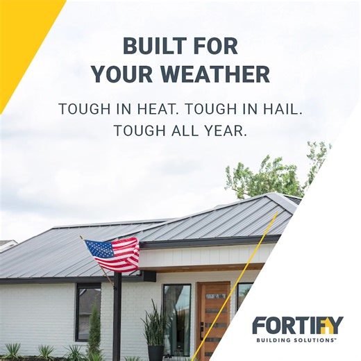 Heat, hail, wind, rain - whatever your climate brings, Fortify’s metal roofing is built to handle it with confidence. | Fortify Building Solutions