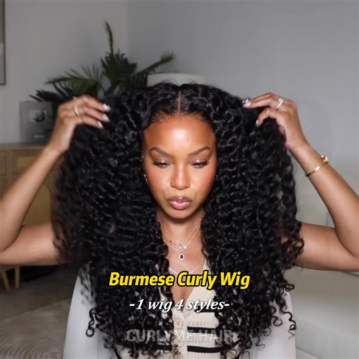 30K views | Finger coil magic, zero fuss  Your slay, your way—always natural, chic拾 26inch Glueless Burmese Curly 7x5 hd lace wig from @curlyme_com | CurlyMe | Facebook