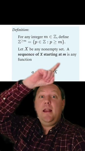 The Real Analysis Minute! Video 0080 - Sequences are (still) functions #realanalysis #mathmajor