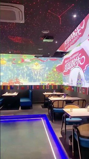 Magical Christmas Holographic Restaurant 🎄 Interactive Projection Mapping Design