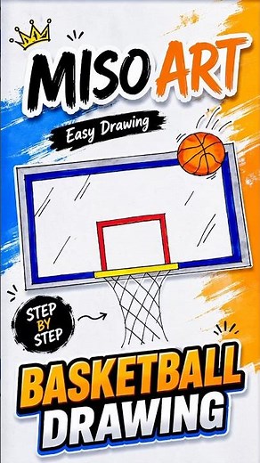 👉 Easy Basketball Drawing 🏀 | Step by Step for Beginners