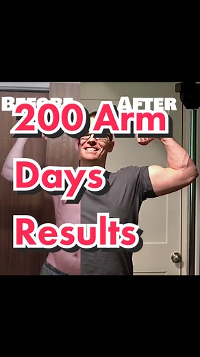Results of 200 arm days in a row with no rest! #fyp #norest #viral #fittok #armday #fitness #everyday