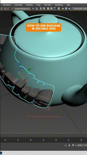 How to use Boolean in 3Ds Max 2025 #tutorial #3danimation #3dsmax #shorts #3dtutorial