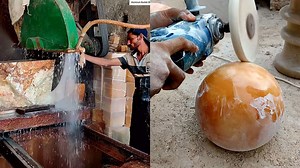 "Incredible Marble Work Making Stone Balls for Profit"