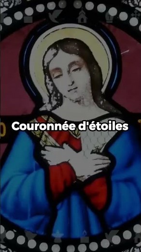 Couronnée d'étoiles (Nous te saluons, Marie), Chant Chrétien avec paroles #louange #shorts