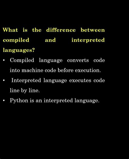 Python Interview Question | Compiled vs Interpreted Language
