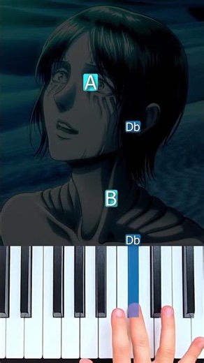 Call of Silence - Attack on Titan (EASY piano tutorial) #shorts
