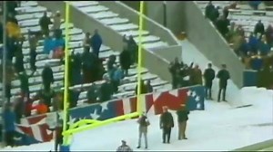 🏈❄️On December 12, 1982 the New England Patriots defeated the Miami Dolphins 3-0 in the infamous "Snowplow Game." Mark Henderson uses his snowplow to clear a kicking surface on the Sullivan Stadium turf for the Patriots’ John Smith's 33-yard game-winning field-goal.❄️🏈 #Patriots #SnowplowGame | Davenport Sports Network
