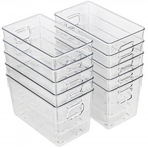 [Hot Item] Clear Plastic Storage Bins Pantry Organizer Cabinet Containers