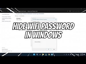 How to Hide Wireless Network Security Key or Password in Windows