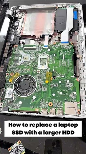 How to replace a laptop SSD with a larger HDD