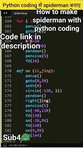 how to make spiderman with Python code #phonk #python #coding