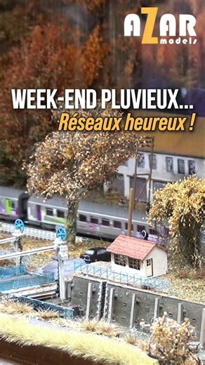 La pluie n'en finit pas ? 🌧️☔️ L'excuse idéale pour un week-end 100 % trains miniatures ! Faites rouler vos convois préférés, ajustez les décors et hop, l'aventure sans sortir. Bon voyage dans l’univers du modélisme ferroviaire ! 🚆✨ Excellent week-end les passionnés ! 😜 | Azar Models