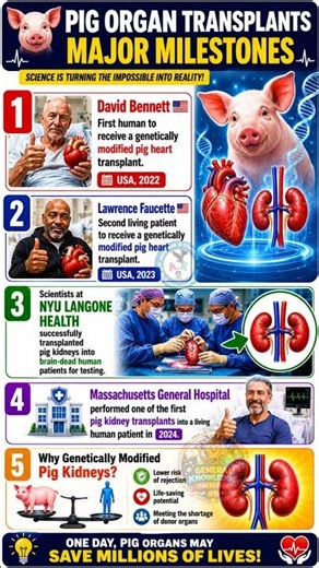 Amazing Medical Breakthroughs in Xenotransplantation ⚛️ #didyouknow #amazingfacts #sciencefacts #gk