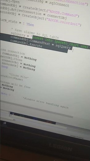 #WinCC scripting: save some alarms into SQL table to make more #SCADA analysis 🔥 #shorts #short