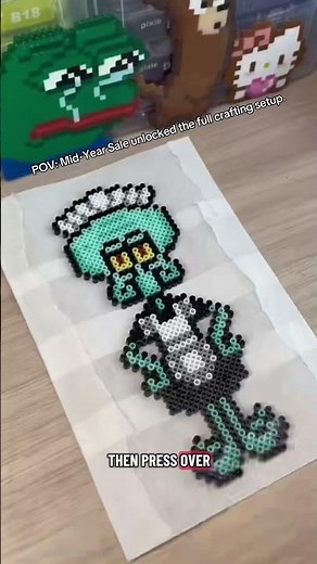 The Tape Method for PixieBeads Actually Saves Your Project 😭 Mini Fuse Bead Tutorial