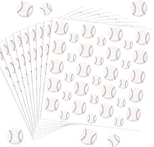 600 Pcs Baseball Stickers Self-Adhesive Sports Decals for Water Bottles, Helmets Party Favors, Small Baseball Themed Stickers for Kids Boys Team Gifts DIY Craft Supplies