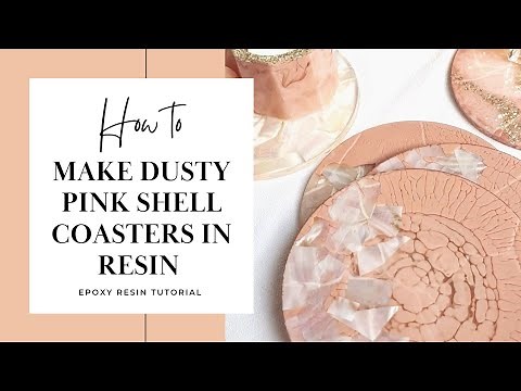 How to make dusty pink shell coasters in resin - 5 minute RESIN tutorial