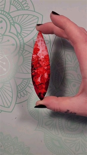 Experimenting with some alcohol inks in glass. Drop a 🩸 for luck ... #stainedglass #stainedglassartist #artist #suncatcher #glass #glassartist #moon #fullmoon #mooncycle #witch #witchy #witchesofinstagram #Magic #springfieldmissouri #crystalhealing #gaia #pressedflowers #etsy #midwife #doula #art #cottagecore #portal #mandala #ruby #wip #alcoholink | The Art of Brittany McQuay - aredphoxx