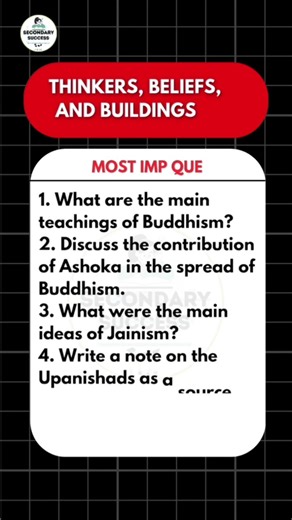 Thinkers, Beliefs and Buildings Important Questions History Class 12th #cbse #history #boards2026