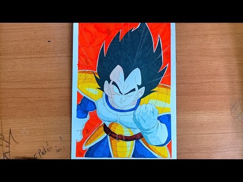 Drawing Vegeta | How to color step by step | Dragonballz
