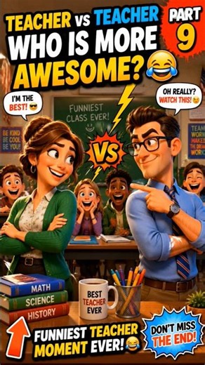When Teachers Try to Outdo Each Other! 😂📚 | Funny School Animation Part 9 #Shorts