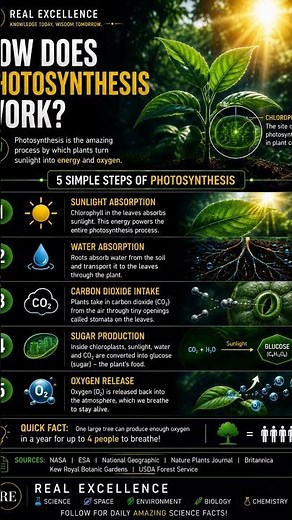 How Does Photosynthesis Work? 🌿 The Science Behind Plant Life Explained #Photosynthesis #Biology