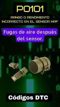 P0101 DTC Codes Incorrect Range or Performance on MAF Sensor #obd2 #electromechanical