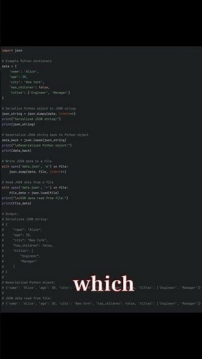 Python Trick: Using json Module for JSON Serialization and Deserialization