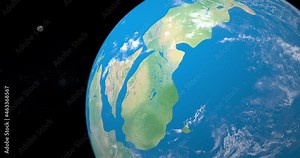 Ancient Pannotia supercontinent in earth planet