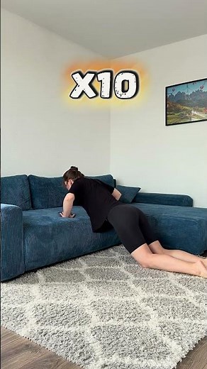 Push Ups with sofa | toned arms workout at home