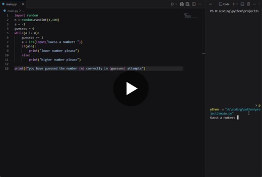 Random Number Guessing Game in Python | Sanchit Soni posted on the topic | LinkedIn