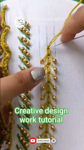 creative design work tutorial #handbroidery #embroiderypatterns