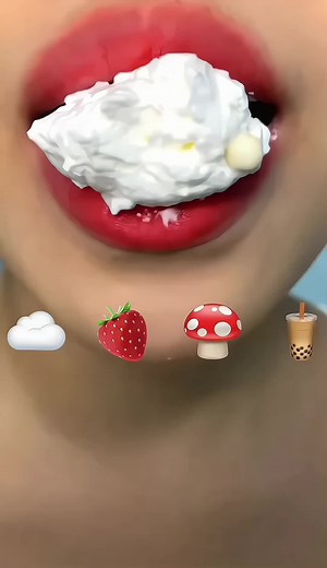 Cr to: #satisfying_lips #fyp #fypシ #fypviraltiktok🖤シ゚☆♡ #makansesuaiemoji #xyzbca #openreq