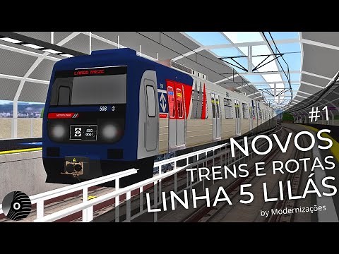 OpenBVE - NEW TRAINS AND ROUTES LINE 5 LILAC! Capão Redondo to Largo Treze with the F Fleet