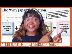 How to write MEXT Field of study and research plan + win Japanese government scholarship