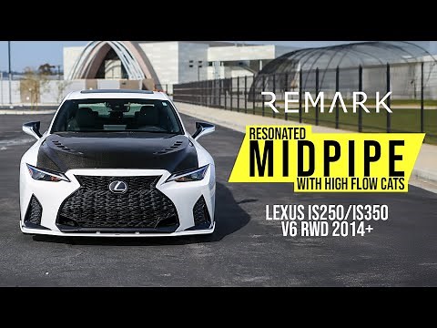 REMARK Resonated Midpipe with High Flow Catalytic Converters - Lexus IS250/IS350 V6 RWD 2014+