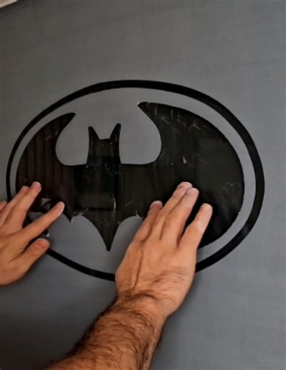 Batman logo two hands drawing #batman #dccomics #brucewayne #demakaj#twohandswriting #art #movie