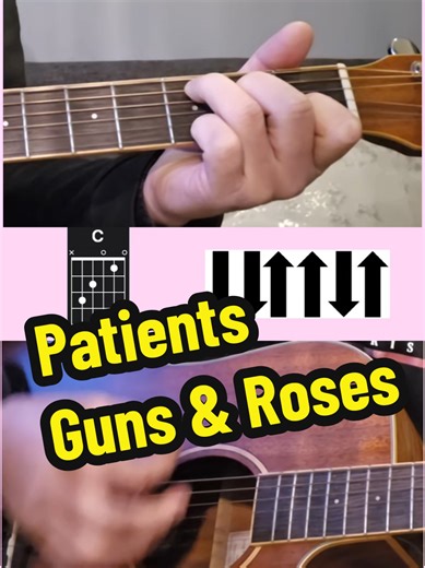 Learn to play patience by Guns & Roses on the guitar. #gunsandroses #patients #easyguitar #beginnerguitar #guitartips