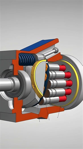 How a Piston Hydraulic Pump Works ⚙️💧 (AI Simulation)