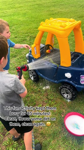 Car Wash Fun for Kids in the Backyard
