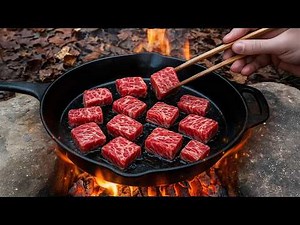 A5 Wagyu Steak in the Autumn Forest | Pan-Seared Over Fire with Smoked Horseradish Sauce