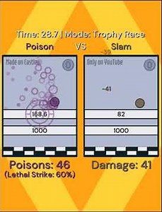 Season 4 Trophy Race: Poison VS Slam (slammy) | #satisfying #physics