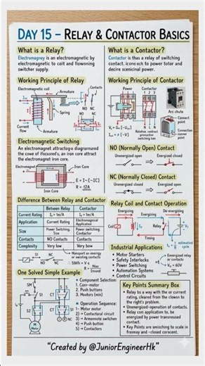 Day 15 – Relay & Contactor Basics | Basic Electrical Engineering #educationalvideo